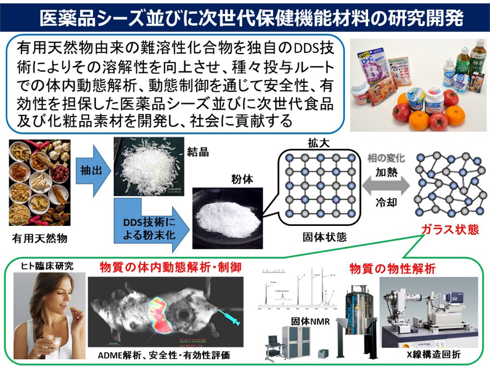 医薬品シーズ並びに次世代保健機能材料の研究開発